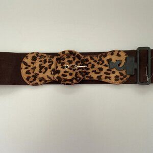 PLUS SIZE CATO LEOPARD ANIMAL PRINT BELT 1X